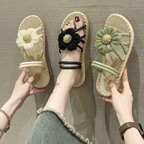 两穿凉鞋女时装新款低跟平底韩版家居日常罗马风塑料凉拖鞋两用夏