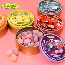 德国进口woogie水果糖硬糖综合水果味薄荷铁盒装小糖果高颜值零食