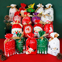 清新丝带抽绳袋圣诞节新年包装礼品袋烘焙雪花酥牛轧糖饼干束口袋