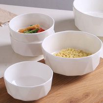 景德镇家用吃饭碗北欧ins风纯白创意个性面碗汤碗陶瓷米饭碗单个