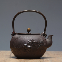 龟寿堂 鸳鸯养生铁壶 日本南部铁器 纯手工铸铁茶壶 功夫茶具