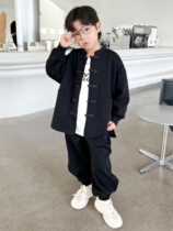 童装男童中国风套装春秋季装2023新款中大儿童外套两件套潮流时尚