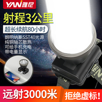 雅尼736S头灯强光充电超亮头戴式手电筒照明灯大功率锂电户外矿灯