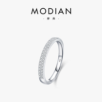 轻奢小众设计高级感925纯银戒指食指指环女排钻个性气质时尚精致