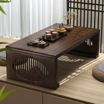 折叠榻榻米茶桌古风飘窗小桌子卧室坐地炕桌中式创意阳台实木矮桌