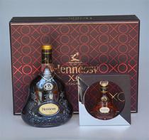 老洋酒收藏2002年法国轩尼诗xo邑白兰地700ml+50ml小酒版套装礼盒