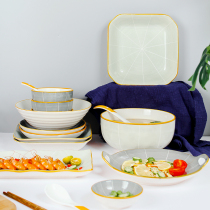 马小坏推荐日式碗筷餐具碗碟套装家用碗盘套碗陶瓷碗简约网红组合