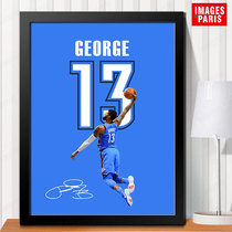 NBA快船球星保罗乔治挂画步行者雷霆海报宿舍装饰画客厅卧室周边