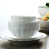 碗碟家用日式餐具创意个性网红陶瓷碗盘套装汤碗饭碗深盘组合4人