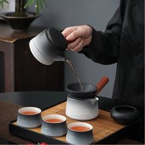陶瓷茶具家用办公小清新渐变色功夫茶杯茶盘六君子品茗杯茶道配件