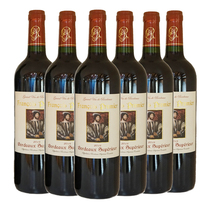 【波尔多AOP级】法国弗朗索瓦干红葡萄酒原瓶进口赤霞珠整箱6支装
