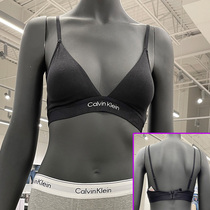 CK Calvin Klein女士2023新款薄棉杯两穿休闲舒适内衣运动文胸