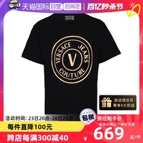 【自营】Versace/范思哲男士新款休闲短袖男款圆领百搭印花T恤