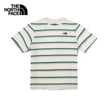 TheNorthFace北面短袖T恤男夏季新款户外运动纯棉条纹半袖7WDP