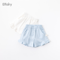Elfair女童短裤婴儿花苞裤夏季薄款外穿儿童休闲夏装女宝宝裤子