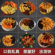 新款仿真食品模型广东大盆菜客家菜粤菜中餐海鲜荟萃假菜摄影道具