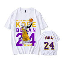 湖人队Kobe科比T恤 黑曼巴蛇夏季NBA篮球衣服 青少年学生短袖男装