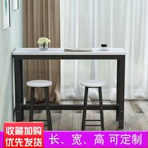 吧台桌1米高桌子长方形长120/140/160/180/2米 30 40 50宽高脚桌