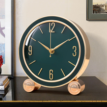 现代轻奢座钟摆放客厅家用台式创意钟表时尚坐钟石英桌面时钟摆件