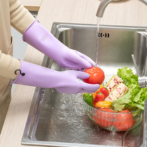 日本家务橡胶手套洗碗厨房耐用加厚带勾男女款刷碗防水洗衣服清洁