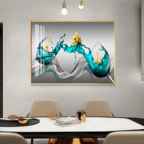 餐厅装饰画轻奢饭厅挂画现代简约客厅背景墙画单幅创意晶瓷画酒杯