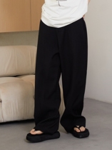49PERCENT 22SS胶囊系列女装黑色时尚设计西裤男装直筒宽松长裤