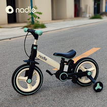 nadle纳豆新款儿童平衡车二合一自行车1—3岁宝宝脚踏车<em>折叠单车</em>