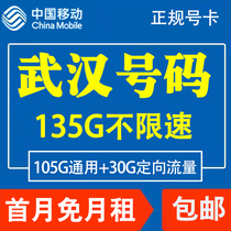 湖北武汉移动手机电话卡4G流量上网卡大王卡低月租套餐国内无漫游