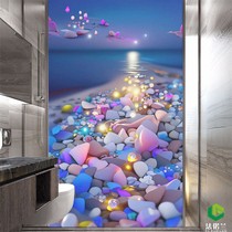 新款唯美现代磨砂材质贴纸卫生间玄关卧室玻璃防窥透光不透明贴画