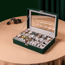 精致手表收纳盒高档腕表收藏盒手表盒皮质装表透明盒子家用首饰盒