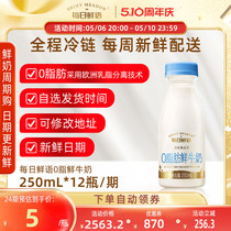 【长期订奶选周期购】每日鲜语脱脂鲜牛奶0脂肪鲜奶250ml按周配送