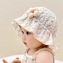 婴儿防晒帽子夏季薄款韩系洋气女宝宝纯棉松紧渔夫透气春夏遮阳帽