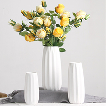 现代简约陶瓷器花瓶三件套江西景德镇陶瓷小花瓶创意摆件插花花瓶