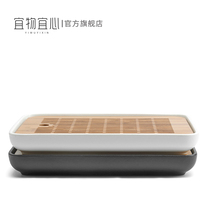 日式家用储水式茶具托盘陶瓷简约干泡茶盘小型简易新中式功夫茶台