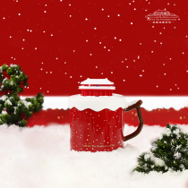 故宫角楼咖啡紫禁城雪慕热温变色马克杯办公家用创意水杯新年礼物