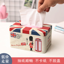 可爱创意高档轻奢纸巾盒家用客厅车载车上高级感抽纸盒餐巾纸盒子