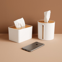 桌面纸巾抽纸盒家用客厅高档轻奢圆形卷纸筒卫生间厕所创意纸抽盒