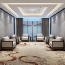新中式会议室接待单人沙发现代酒店售楼处洽谈办公桌椅休闲家具