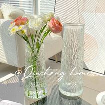 简约现代客厅极冻冰川ins风高级感花瓶摆件插花玫瑰鲜花百合餐桌