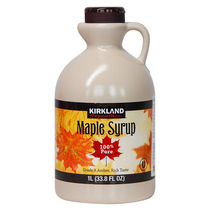 加拿大进口枫糖浆Kirkland柯克兰1L/瓶A级天然枫叶枫树原液糖浆