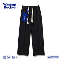 WASSUP直筒西裤子男女垂感宽松卫裤冰丝休闲阔腿运动夏季薄款长裤