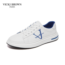 VICKI BROWN新款潮流男鞋轻奢侈品休闲风穿搭板鞋男士男款增高