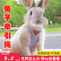 兔子牵引绳溜宠物小兔专用神器可爱穿的衣服侏儒垂耳兔可伸缩绳子