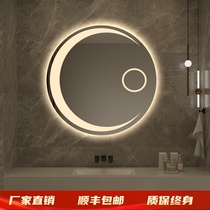 天猫精灵月亮形圆形led智能浴室镜卫生间触摸屏壁挂感应除雾镜子