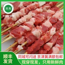 北京牛街清真羊肉筋串烧烤串串食材新鲜家用半成品冷冻bbq500g