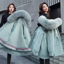 可拆卸短款小个子派克服2024新款冬季韩版学生大毛领棉衣女外套潮