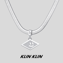 KLINKLIN原创设计蛇骨链表情笑脸项链ins高级男生情侣锁骨可调节