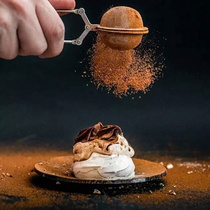 球形面粉筛手持 304不锈钢小号球形盘饰创意厨师法式甜点师