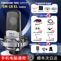 Takstar/得胜SM-18 EL主播专用麦克风悬臂式麦克风电容专业