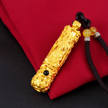 越南沙金男士项链3D硬足金观音吊坠本命年男女佛祖挂件饰品送男友